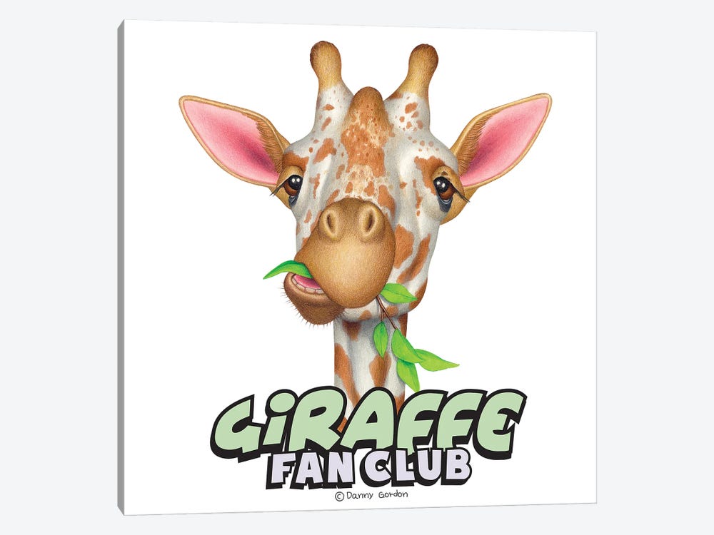 Giraffe Fan Club by Danny Gordon 1-piece Canvas Artwork