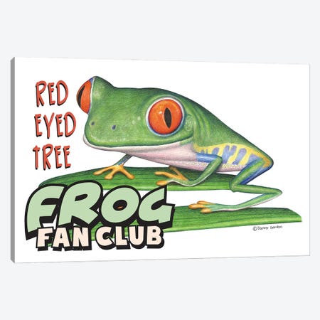 Red Eyed Tree Frog Fan Club Canvas Print #DNG186} by Danny Gordon Canvas Art Print