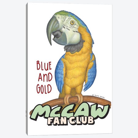 Blue and Gold McCaw Fan Club Canvas Print #DNG187} by Danny Gordon Art Print
