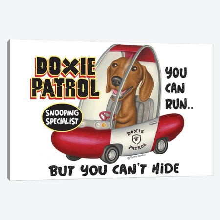 Dachshund Doxie Patrol Canvas Print #DNG192} by Danny Gordon Canvas Art Print