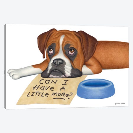 Boxer A Little More? Canvas Print #DNG19} by Danny Gordon Canvas Wall Art