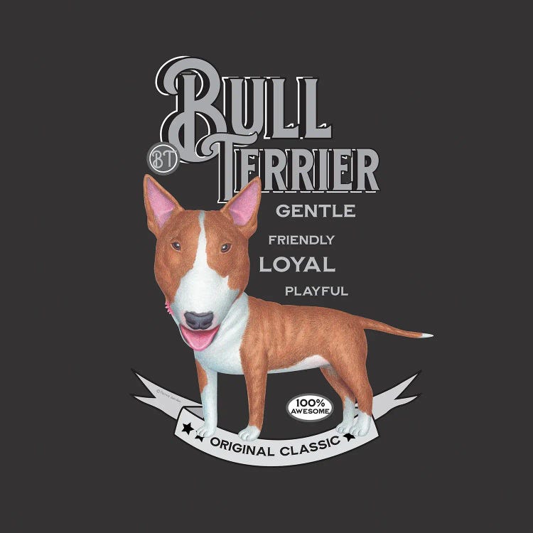 Bull Terrier Vintage by Danny Gordon wall art