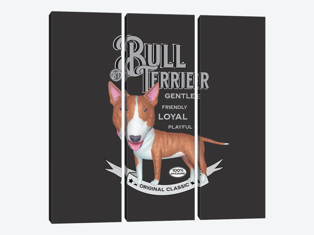 Bull Terrier Vintage by Danny Gordon 3-piece Art Print