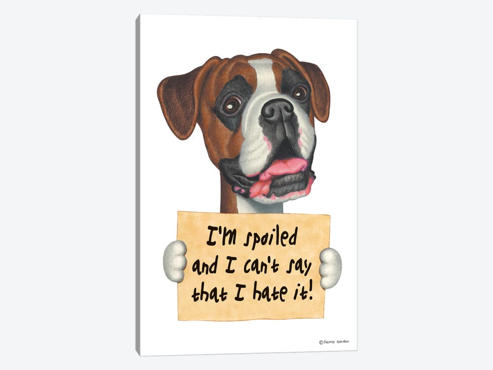Boxer I'm Spoiled by Danny Gordon 1-piece Canvas Wall Art
