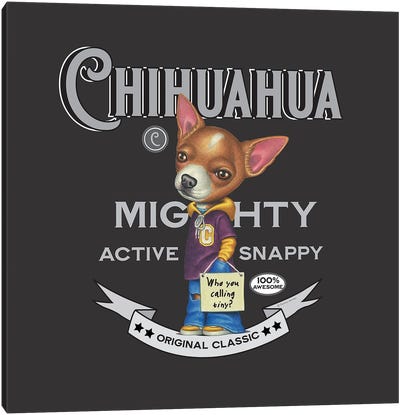 Chihuahua Hoodie Jeans Vintage Canvas Art Print - Chihuahua Art