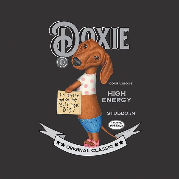 Dachshunds: Dachshund Shorts High Heels Vintage by Danny Gordon