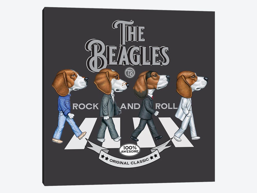 The Beagles Vintage by Danny Gordon 1-piece Art Print