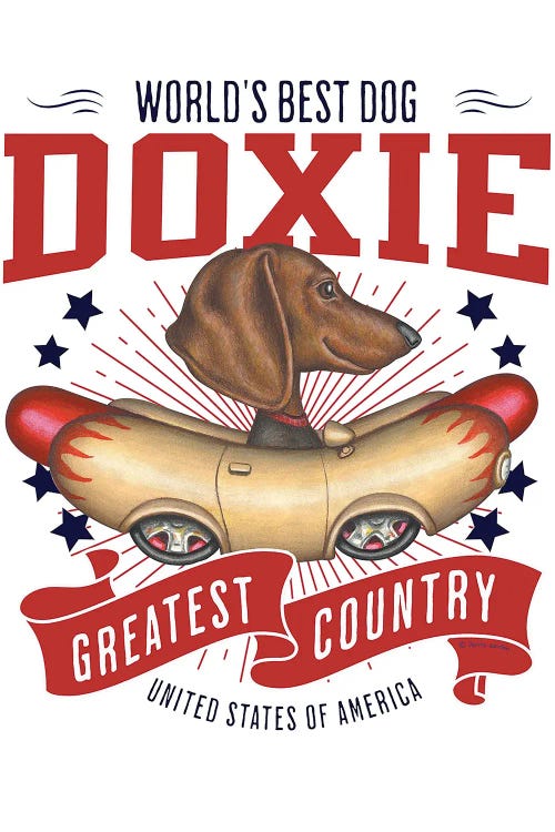 Dachshund Hotdog Car USA