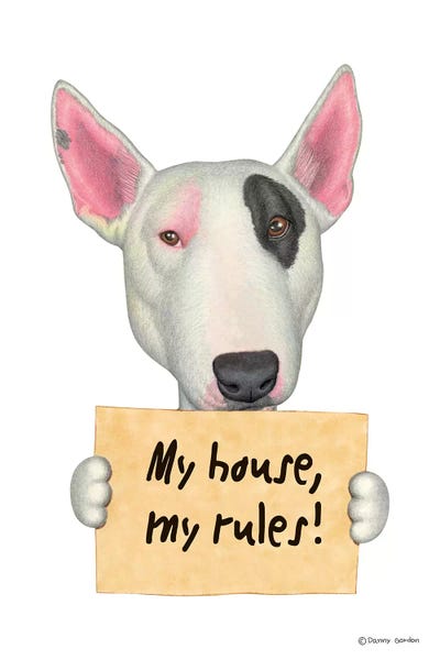 Bull Terrier by Danny Gordon metal wall art