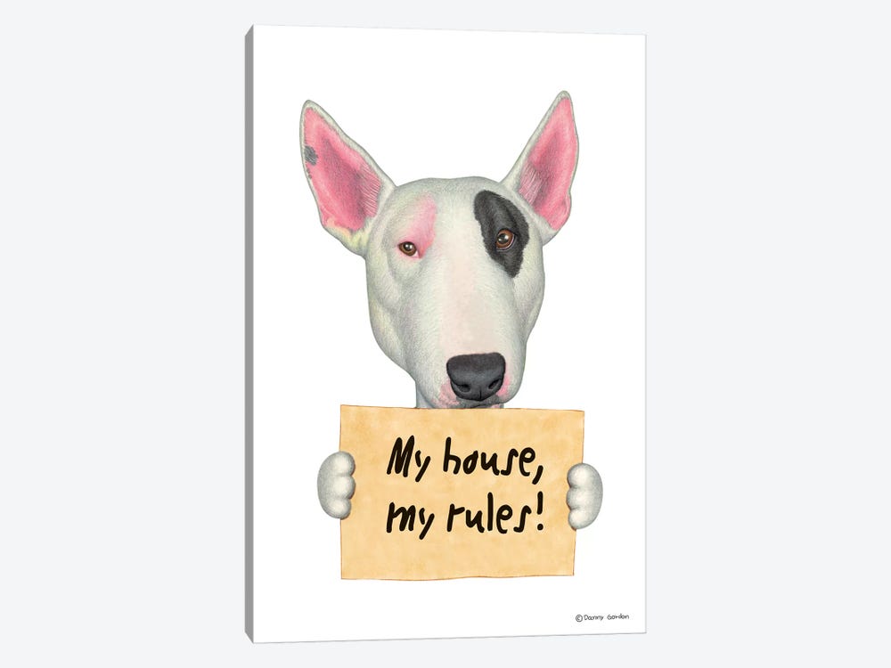Bull Terrier by Danny Gordon 1-piece Canvas Art