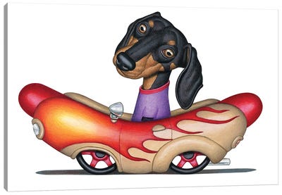 Landis Wiener Flame Car Canvas Art Print - Danny Gordon