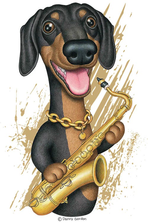 Saxophone Dachshund