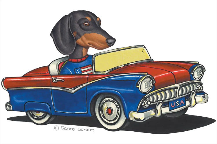 Dachshund USA Car I