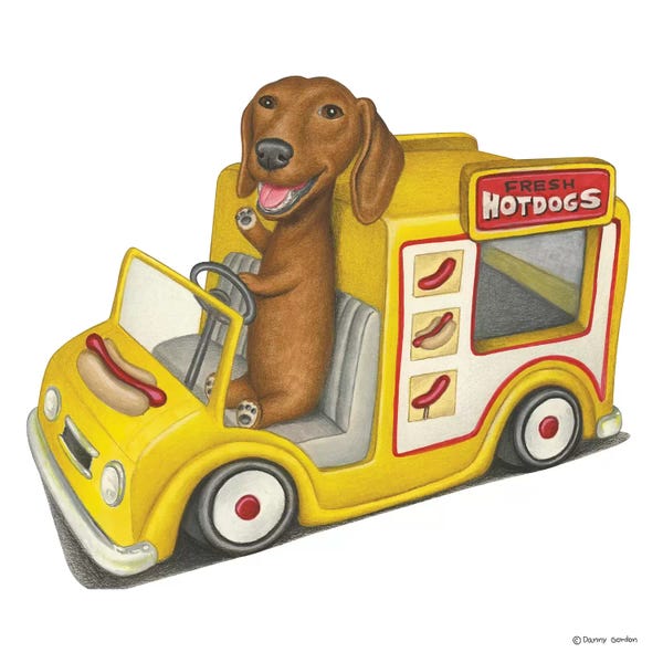 Trucks: Dachshund Hot Dog Truck by Danny Gordon