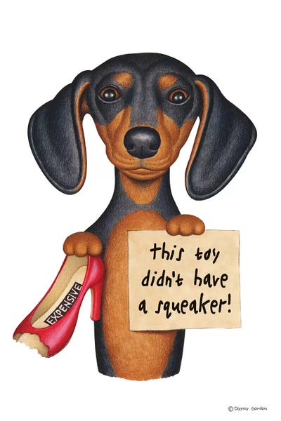 Dachshunds: Dachshund No Squeaker by Danny Gordon