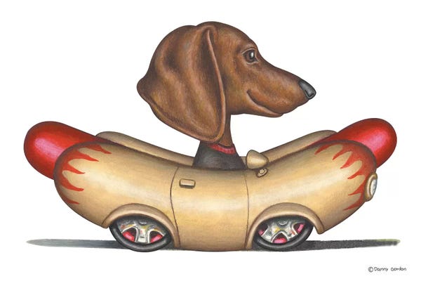 Dachshunds: Dachshund Wienermobile by Danny Gordon