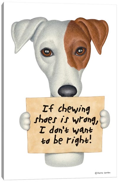 Jack Russell Mix Canvas Art Print - Jack Russell Terrier Art