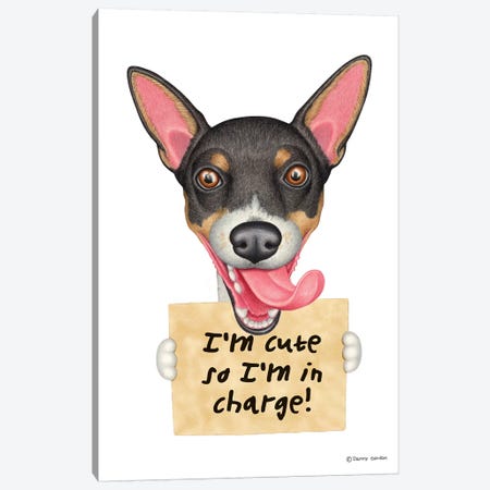Rat Terrier Canvas Print #DNG87} by Danny Gordon Canvas Art