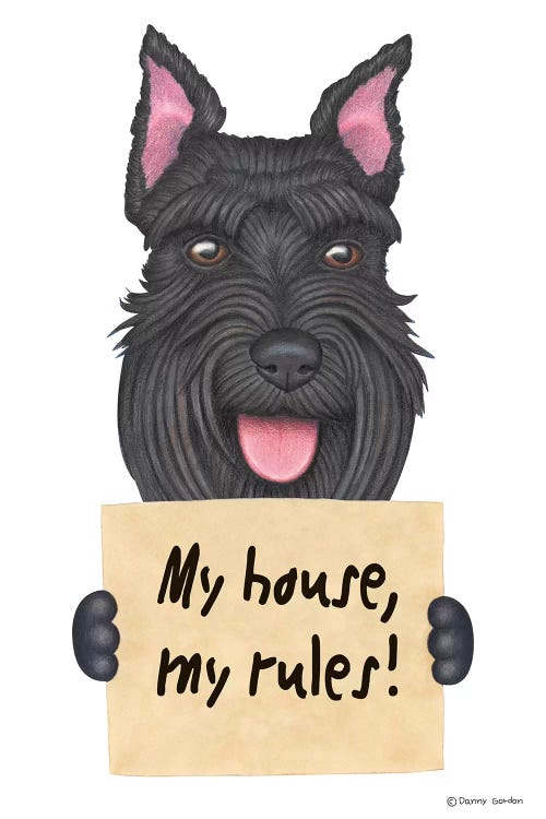 Schnauzer My House by Danny Gordon wall art
