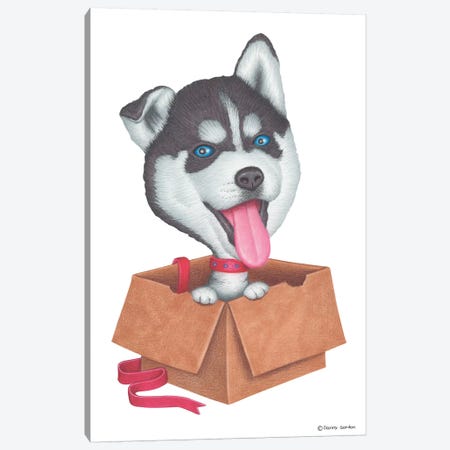 Siberian Husky Canvas Print #DNG96} by Danny Gordon Art Print