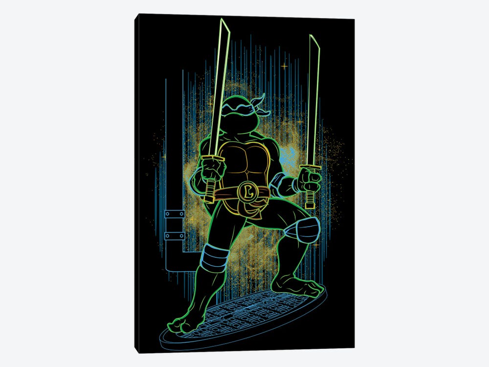 Shadow Of The Blue Ninja by Donnie Art 1-piece Canvas Artwork