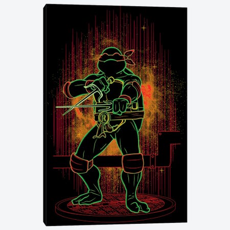 Shadow Of The Red Ninja Canvas Print #DNI101} by Donnie Art Canvas Print