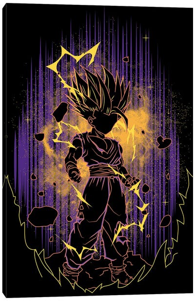 Shadow Of The Son Canvas Art Print - Dragon Ball Z