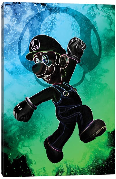 Soul Of The Green Plumber Canvas Art Print - Video Game Art