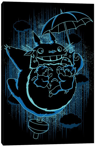 Shadow Of The Spirits Canvas Art Print - Totoro