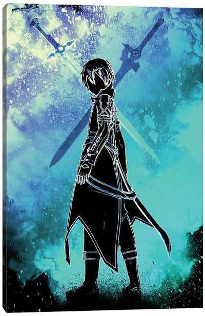 Soul Of The Black Swordman Canvas Art Print - Kirito