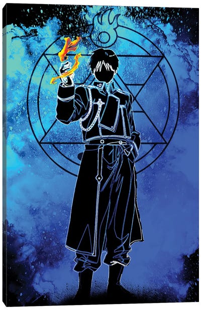 Soul Of The Flame Alchemist Canvas Art Print - Anime TV Show Art