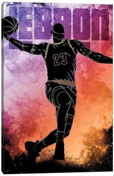 Soul Of The King Canvas Art Print - Basketball Art