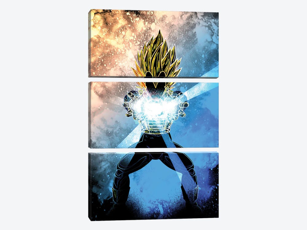 Soul Of The Final Flash by Donnie Art 3-piece Canvas Art Print