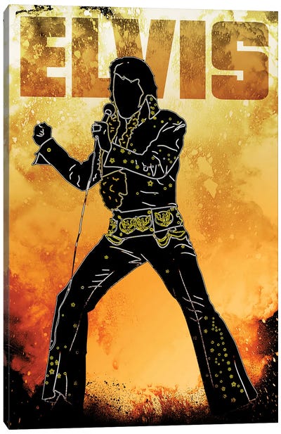 Soul Of The King Of Rocknroll Canvas Art Print - Elvis Presley