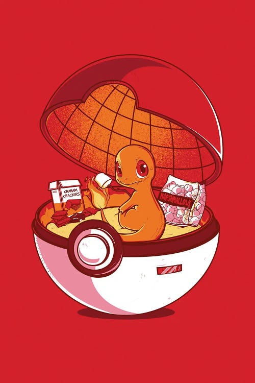 Red Pokehouse by Donnie Art wall art