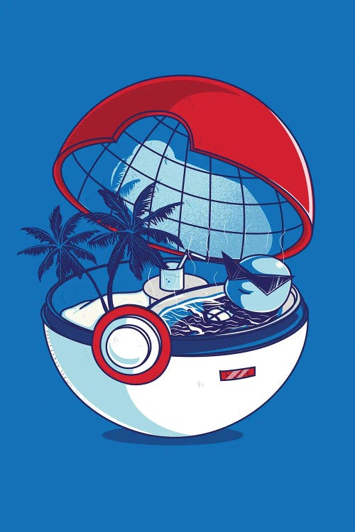 Blue Pokehouse by Donnie Art wall art