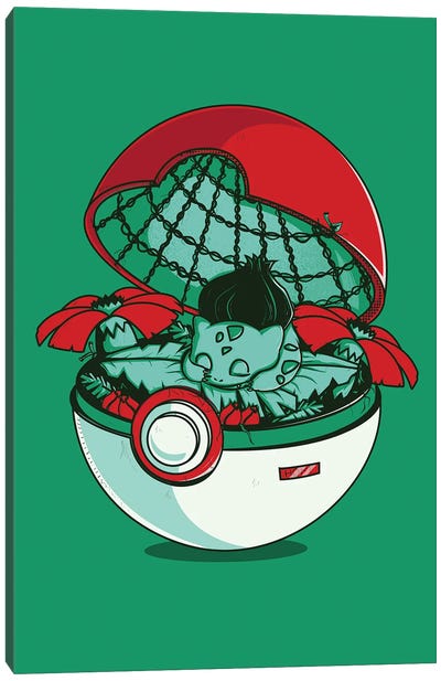 Green Pokehouse Canvas Art Print - Pokémon