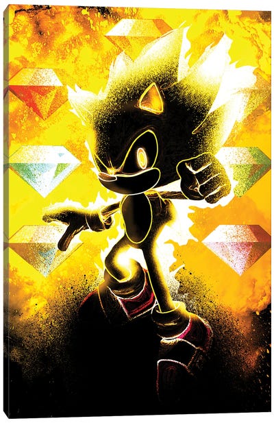 Soul Of The Gold Hedgehog Canvas Art Print - Sonic the Hedgehog
