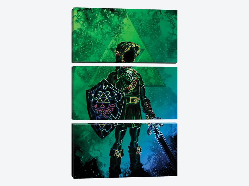 Soul Of The Hero Of Time by Donnie Art 3-piece Canvas Wall Art