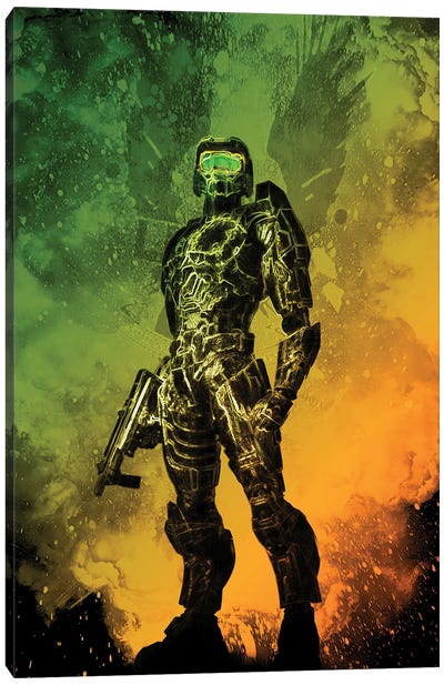Soul Of The Master Chief Canvas Art Print - Video Game Art