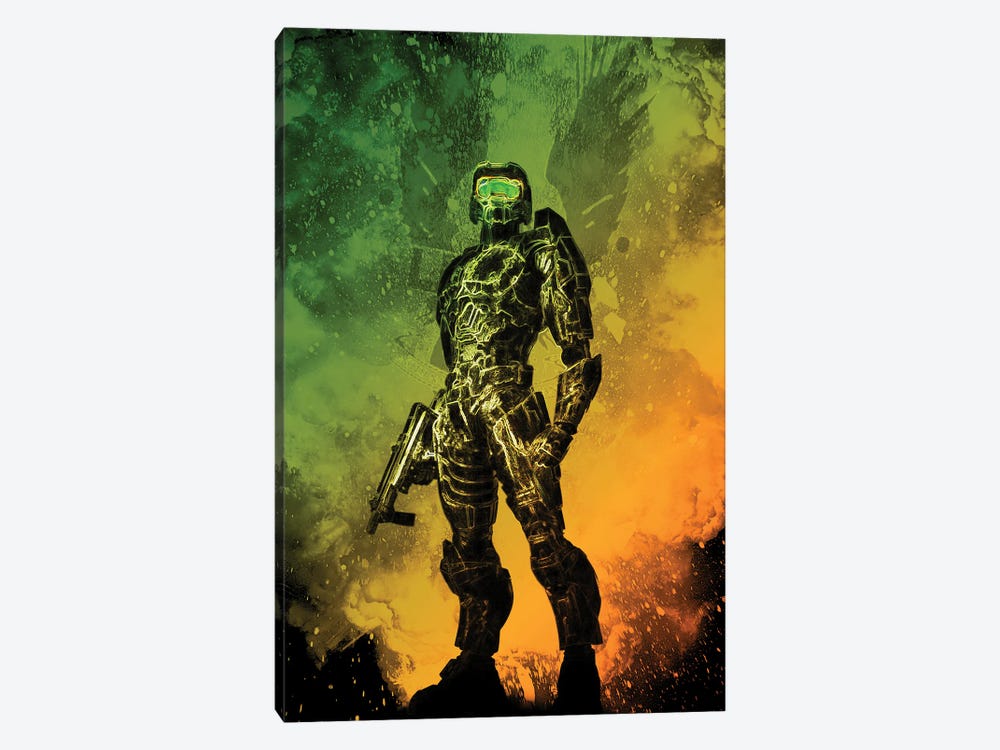 Soul Of The Master Chief by Donnie Art 1-piece Canvas Print