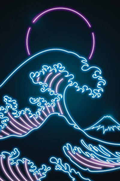 Neon: Neon Great Wave by Donnie Art