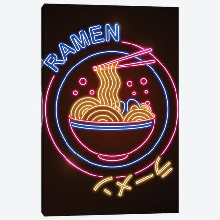Neon Ramen Sign Canvas Print #DNI226} by Donnie Art Art Print
