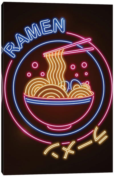 Neon Ramen Sign Canvas Art Print - Donnie Art