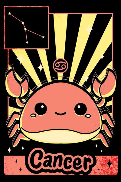 Crabs: Kawaii Zodiac Sign Cancer by Donnie Art