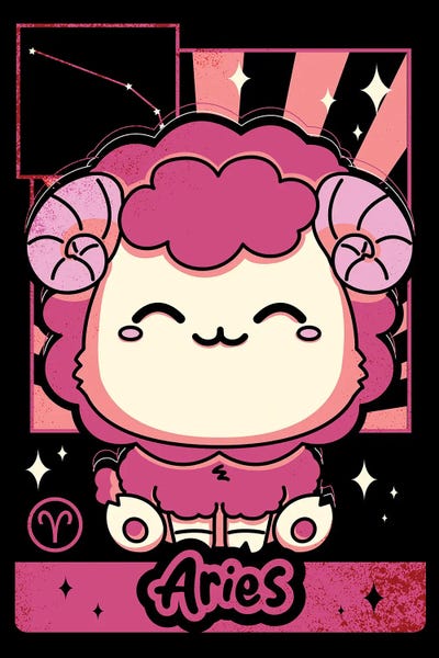 Rams: Kawaii Zodiac Sign Aries by Donnie Art