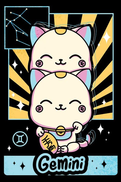 Gemini: Kawaii Zodiac Sign Gemini by Donnie Art