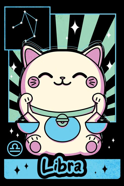 Kawaii Zodiac Sign Libra by Donnie Art wall art