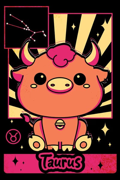 Bulls: Kawaii Zodiac Sign Taurus by Donnie Art
