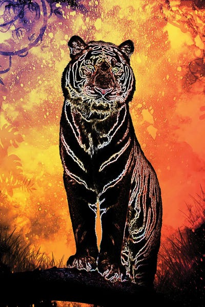 Soul Of The Tiger by Donnie Art metal wall art